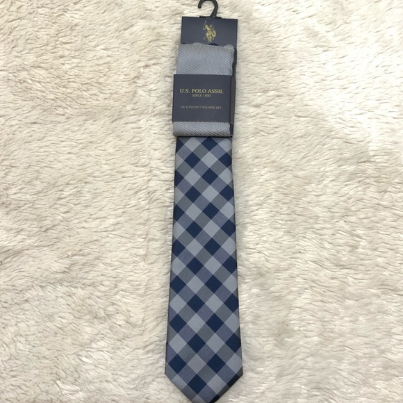 us polo assn tie and pocket square set - Picture 1 of 4